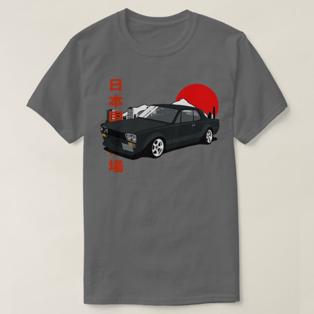 T-shirt Nissan Skyline 2000 GTR Hakosuka 1 (Design devant)