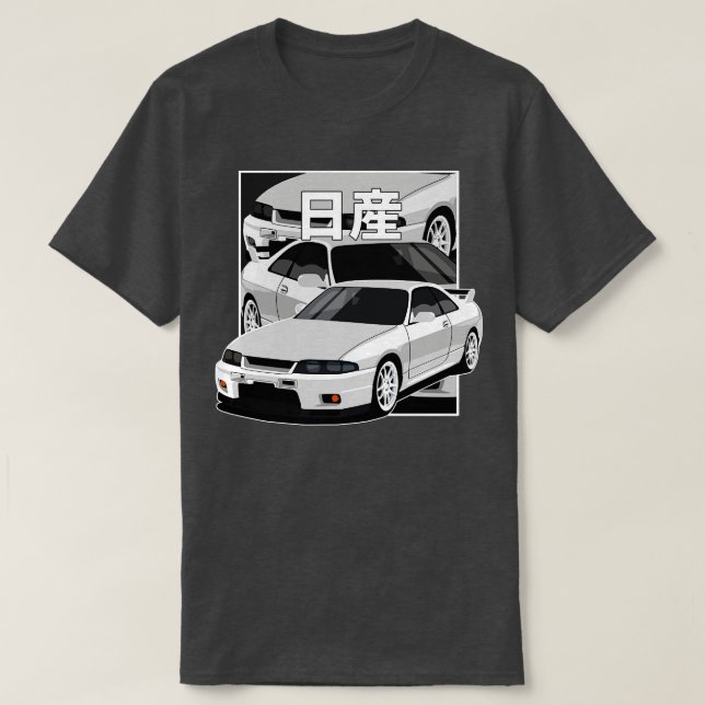 T-shirt Nissan Skyline Gtr r33 Comics japonais (Design devant)