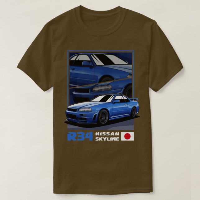 T-shirt Nissan Skyline R34 (Design devant)