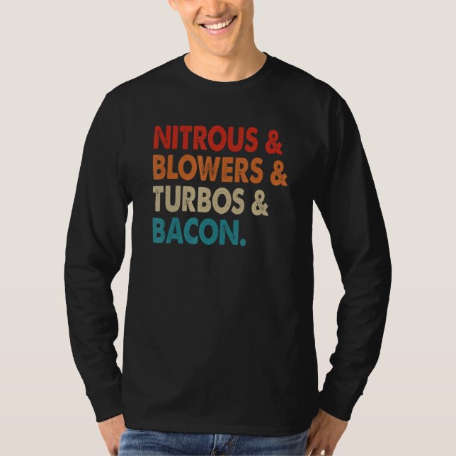 T-shirt Nitreux & souffleurs & turbos & bacon (Devant)