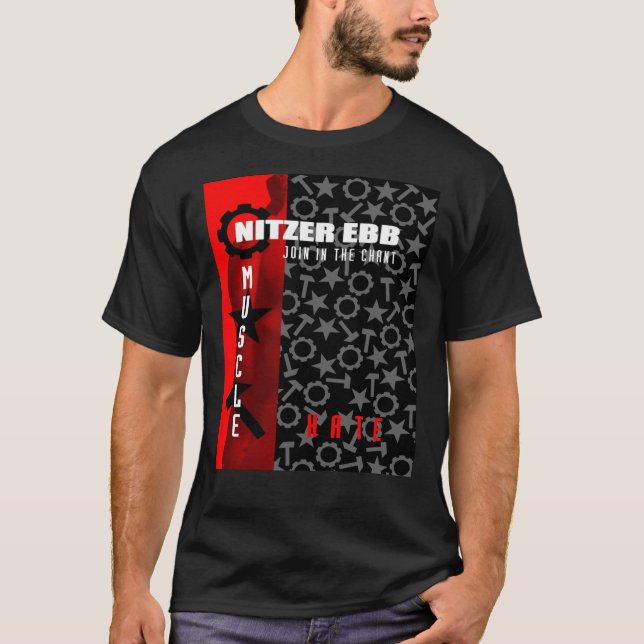 T-shirt Nitzer Ebb - Join In The Chant - Muscle And Hate.  (Devant)
