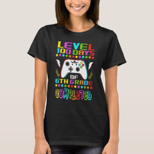 T-shirt Niveau 100 Jours De 6e Année Primaire Jeu Co