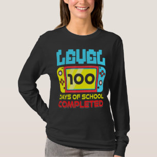 T-shirt Niveau 100 Jours D'École Complété Jeux Vidéo Gam
