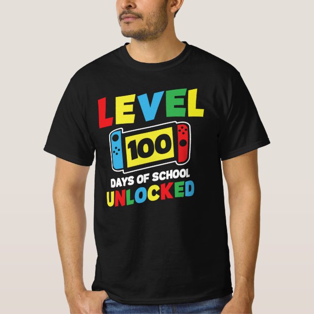 T-shirt Niveau 100 Jours d'école débloqué (Devant)