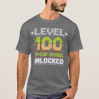 T-shirt Niveau 100 Jours d'école Débloqué Gaming Piel 100t