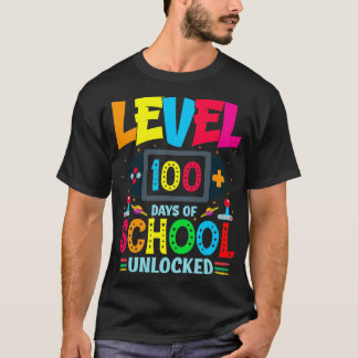 T-shirt niveau 100 jours d'école déverrouillée 29