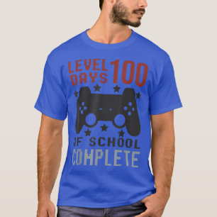 T-shirt Niveau 100 Jours D'École Jeux Vidéos Complets Garç
