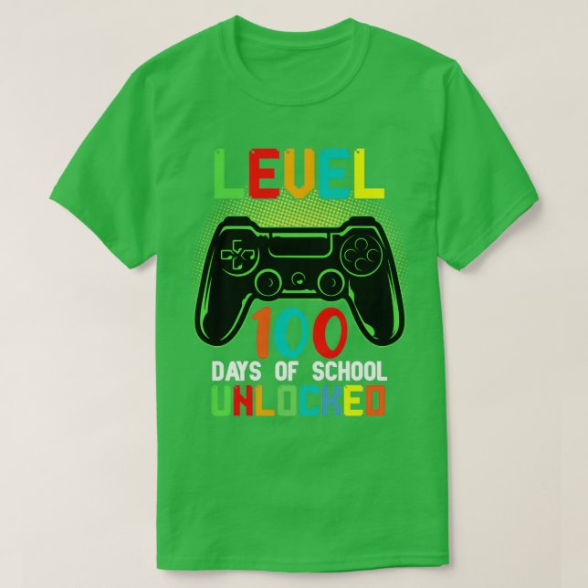 T-shirt Niveau 100 jours sauvages de l'école Déverrouillé  (Design devant)