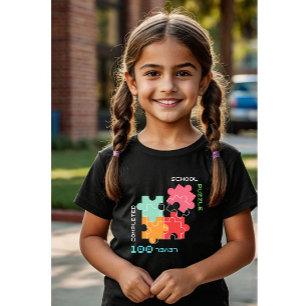 T-shirt Niveau 100 Puzzle chef-d'oeuvre pour enfants Amusa