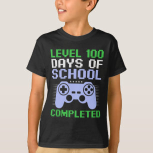 T-shirt Niveau 100e jour d'école terminé pour les enfants
