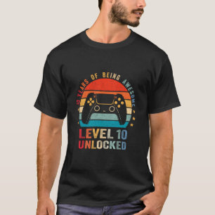 T-shirt Niveau 10 Débloqué Drôle de joueur vidéo 1