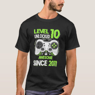 T-shirt Niveau 10 Déverrouillé Awesome 2011 Jeu Vidéo 1