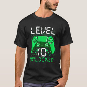 T-shirt Niveau 10 Déverrouillé Chemise Vidéo Jeu Garçons 1
