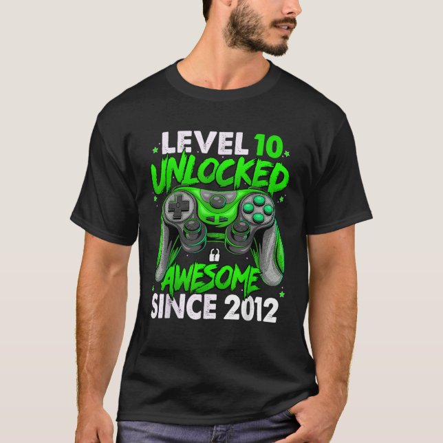 T-shirt Niveau 10 déverrouillé stupéfiant depuis 2012 10e  (Devant)