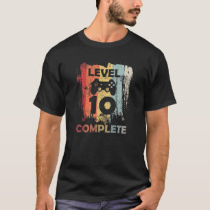 T-shirt Niveau 10 Jeu vidéo amusant complet 10e anniversai