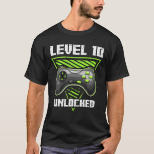 T-shirt Niveau 10 Jeu vidéo déverrouillé 10E Jeu d'anniver
