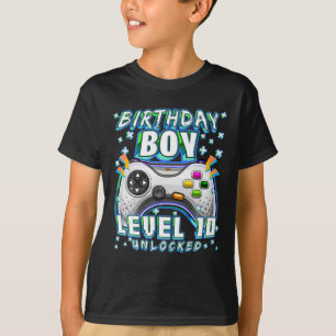 T-shirt Niveau 10 Jeu vidéo déverrouillé Jeu 10e Anniversa