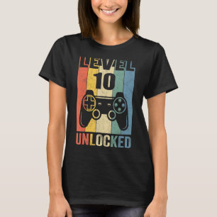 T-shirt Niveau 10 Jeux vidéo non bloqués 10e Birthday 1