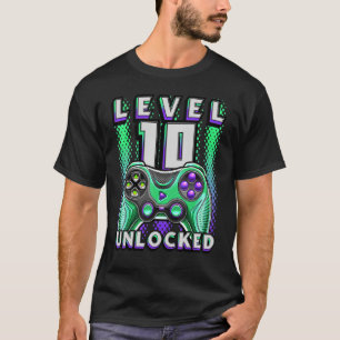 T-shirt Niveau 10 Jeux vidéo non bloqués 10th Birthday Gam