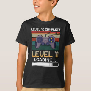 T-shirt Niveau 10 terminé Niveau 11   Jeu vidéo d'annivers