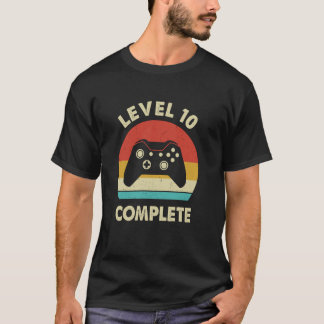 T-shirt Niveau 10ème complet Rétro 10 ans d'anniversaire