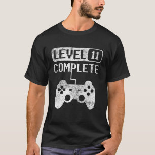 T-shirt Niveau 11 Anniversaire complet Gamer Gamer 11 ans