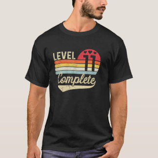T-shirt Niveau 11 Anniversaire de mariage de 11 ans accomp