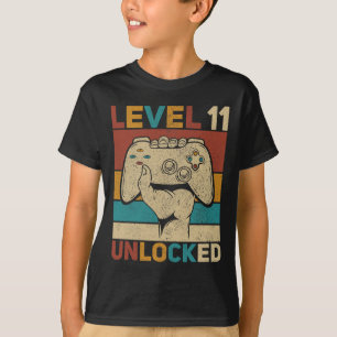 T-shirt Niveau 11 Déverrouillé 11 ans tenue Anniversaire g