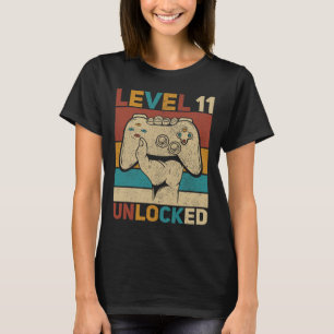 T-shirt Niveau 11 Déverrouillé 11 ans tenue Anniversaire g