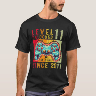 T-shirt Niveau 11 Déverrouillé Awesome 2011 Jeu Vidéo 11E