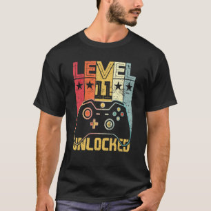 T-shirt Niveau 11 Jeux vidéo non bloqués 11th Birthday 11