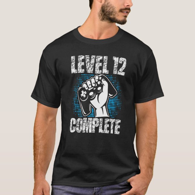 T-shirt Niveau 12 Anniversaire complet Jeu de 12 ans (Devant)