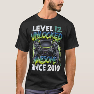 T-shirt Niveau 12 Déverrouillé stupéfiant depuis 2010 12e 