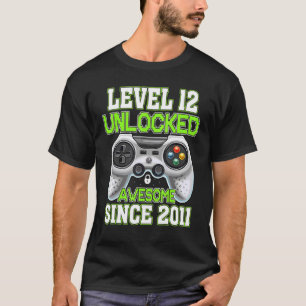 T-shirt Niveau 12 Déverrouillé stupéfiant depuis 2011 12e