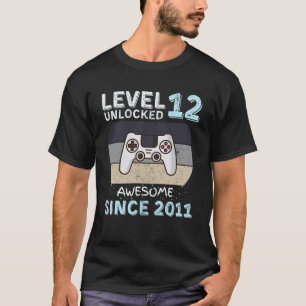 T-shirt Niveau 12 Déverrouillé stupéfiant depuis 2011 Vide