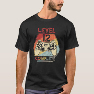 T-shirt Niveau 12 Jeu Vidéo Complet 12E Anniversaire Homme