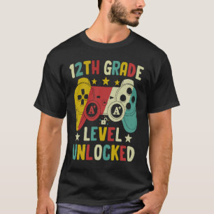 T-shirt Niveau 12e année débloqué Jeu vidéo rétro retour à