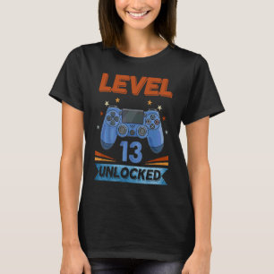 T-shirt Niveau 13 Débloqué  13e Joueur de jeux vidéo 2008 