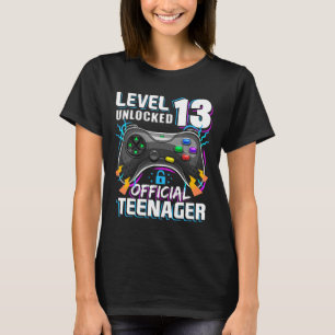 T-shirt Niveau 13 Débloqué Officiel Adolescent Jeu Vidéo 1