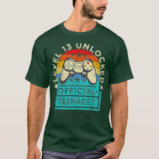 T-shirt Niveau 13 Déverrouillé 13e cadeau d'anniversaire v