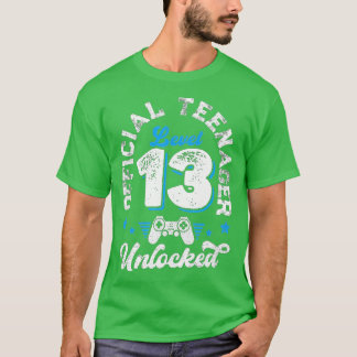 T-shirt Niveau 13 Déverrouillé 13e cadeau d'anniversaire v
