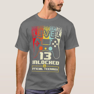 T-shirt Niveau 13 Déverrouillé 13e cadeau d'anniversaire v