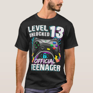 T-shirt Niveau 13 Déverrouillé 13e cadeau d'anniversaire v