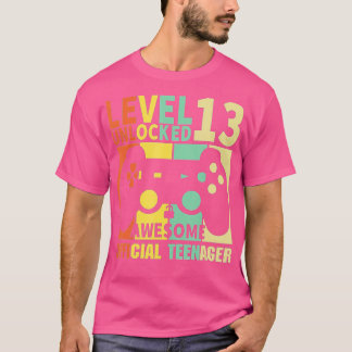 T-shirt Niveau 13 Déverrouillé 13e cadeau d'anniversaire v