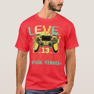 T-shirt Niveau 13 Déverrouillé 13e cadeau d'anniversaire v