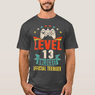 T-shirt Niveau 13 Déverrouillé 13e cadeau d'anniversaire v