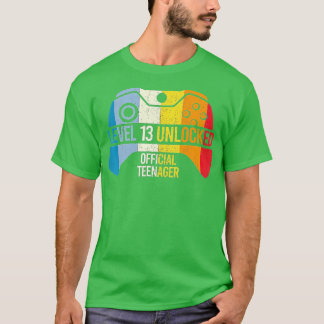 T-shirt Niveau 13 Déverrouillé 13e cadeau d'anniversaire v
