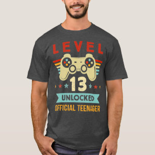 T-shirt Niveau 13 Déverrouillé Adolescent officiel 13e ann