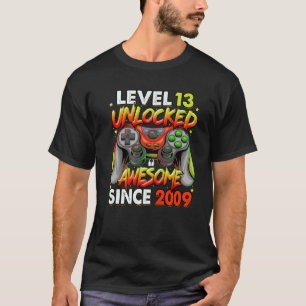 T-shirt Niveau 13 Déverrouillé Étonnant Depuis 2009 13E