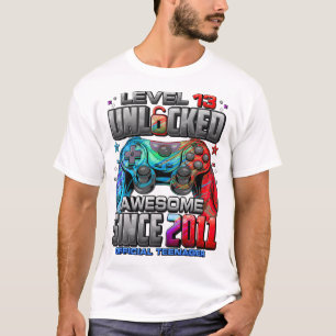 T-shirt Niveau 13 Déverrouillé Étonnant Depuis 2011 13E An